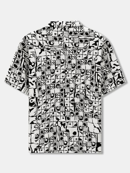 Áo Sơ Mi Nam Cuban Monochrome Mosaic Form Relaxed