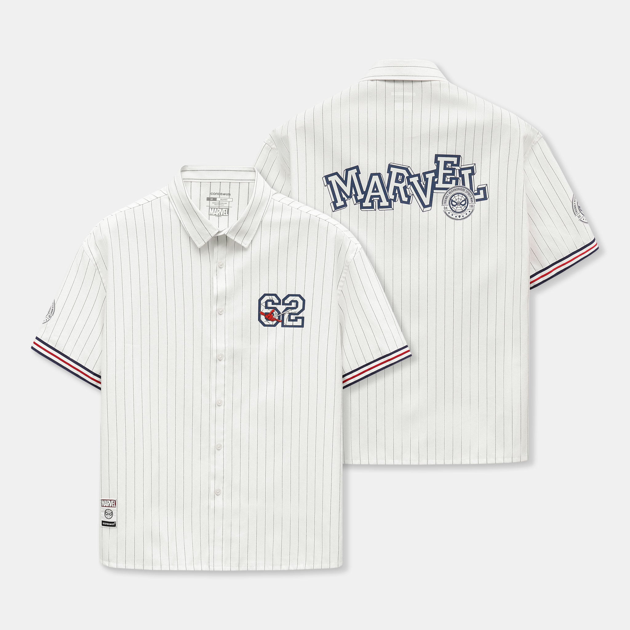 Áo Sơ Mi Nam Marvel Spider-Man Academic Chic S-62 Form Relaxed