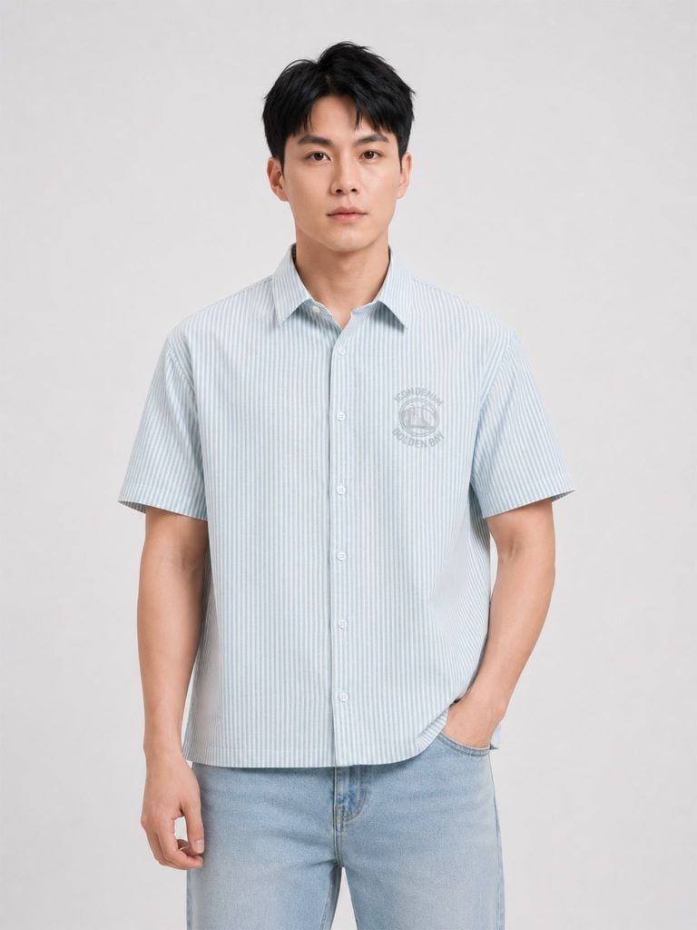 Áo Sơ Mi Nam Tay Ngắn Campus League Form Boxy