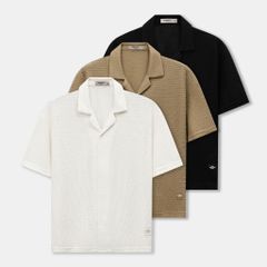 Áo Sơ Mi Nam Tay Ngắn Cuban Riviera Knit Form Relaxed