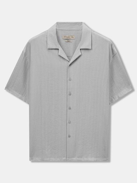 Áo Sơ Mi Nam Tay Ngắn Linen Cuban Sandrift Form Relaxed