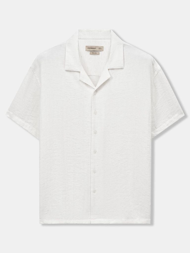 Áo Sơ Mi Nam Tay Ngắn Linen Cuban Sandrift Form Relaxed
