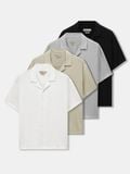 Áo Sơ Mi Nam Tay Ngắn Linen Cuban Sandrift Form Relaxed