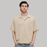 Áo Sơ Mi Nam Tay Ngắn Sleek Split Shirt Form Super Boxy