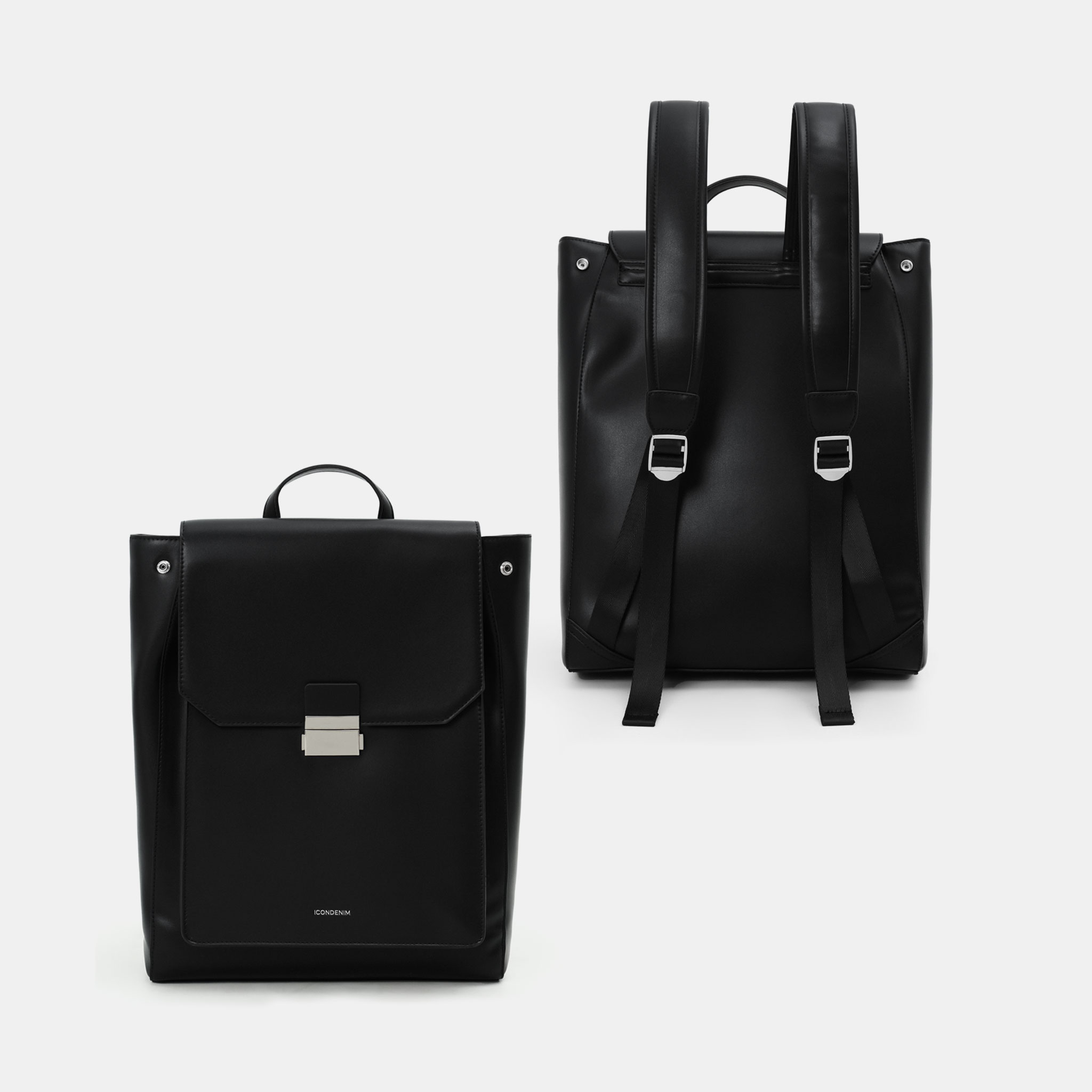 BaLo Unisex Nắp Gập Leather