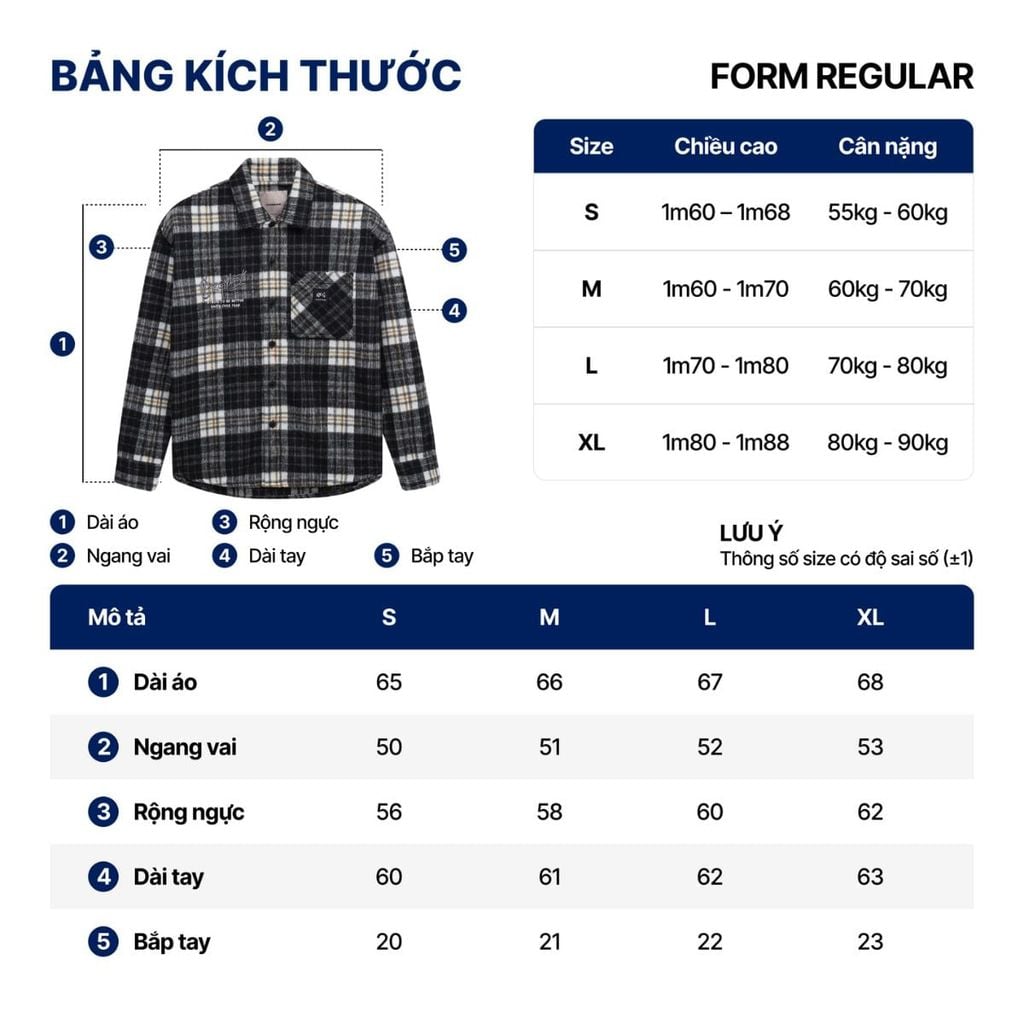 Áo Khoác Flannel Nam Detention Form Loose