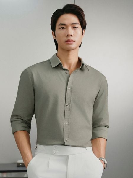 Áo Sơ Mi Linen Nam Tay Dài Coastal Breeze Form Regular