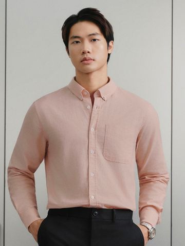 Áo Sơ Mi Linen Nam Tay Dài Pale Wave Form Regular