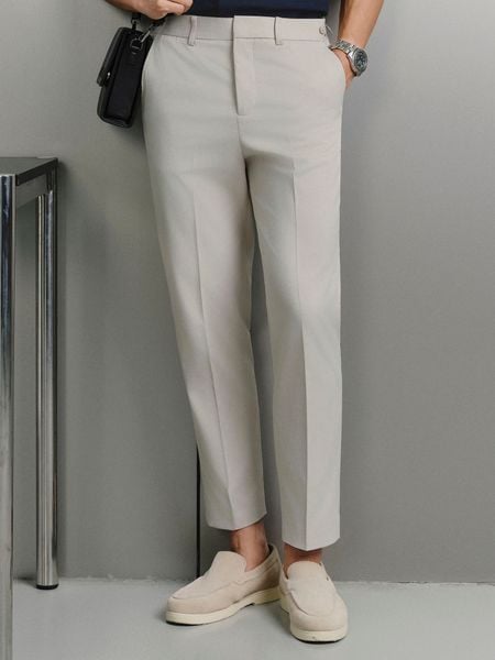 Quần Tây Nam Ống Suông Sidetab Form Crop