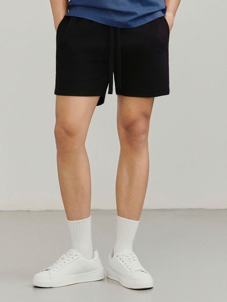 Quần Short Nam Lưng Thun Pique Trim Edge Form Regular