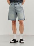 Quần Short Jean Nam Trim Edge Form Loose