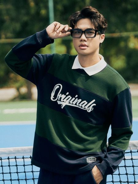 Áo Nỉ Sweatshirt Nam Heritage Stripe Nỉ Form Regular