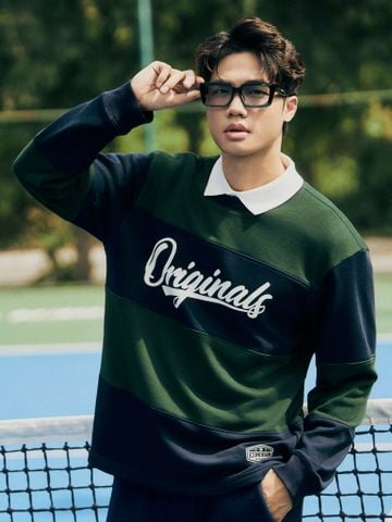 Áo Nỉ Sweatshirt Nam Heritage Stripe Nỉ Form Regular