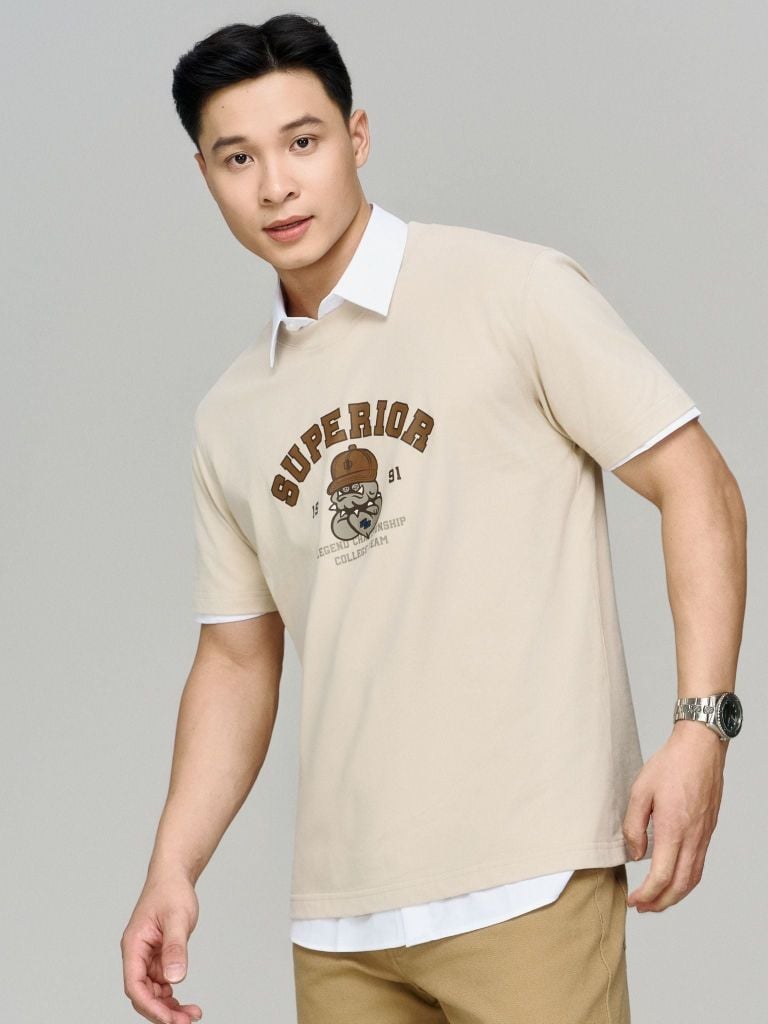 Áo Thun Nam Cotton Bull Dog Form Regular
