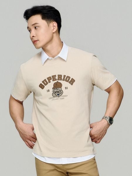 Áo Thun Nam Cotton Bull Dog Form Regular