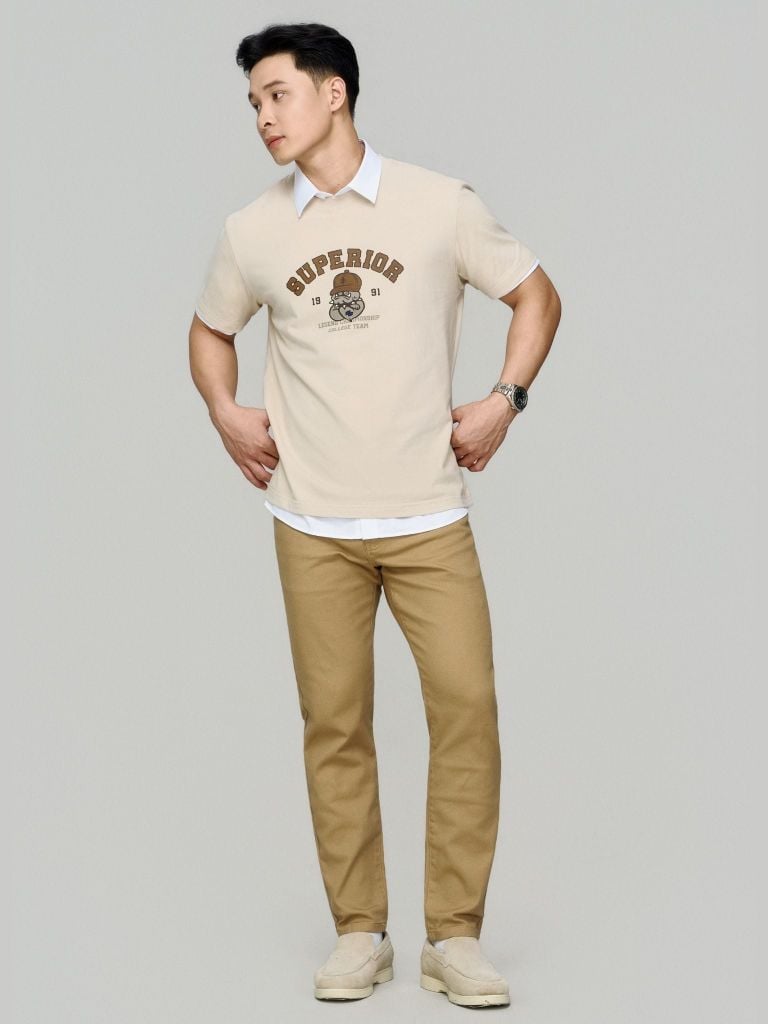 Áo Thun Nam Cotton Bull Dog Form Regular