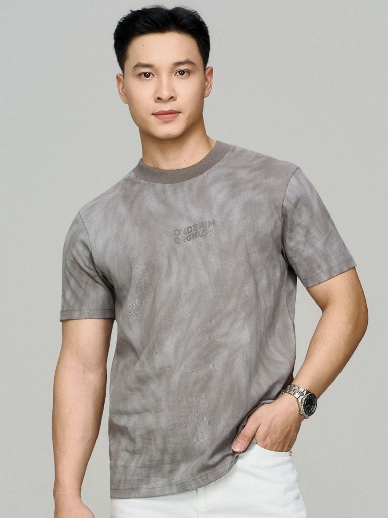 Áo Thun Nam Cotton Pattern DenimSky Form Regular