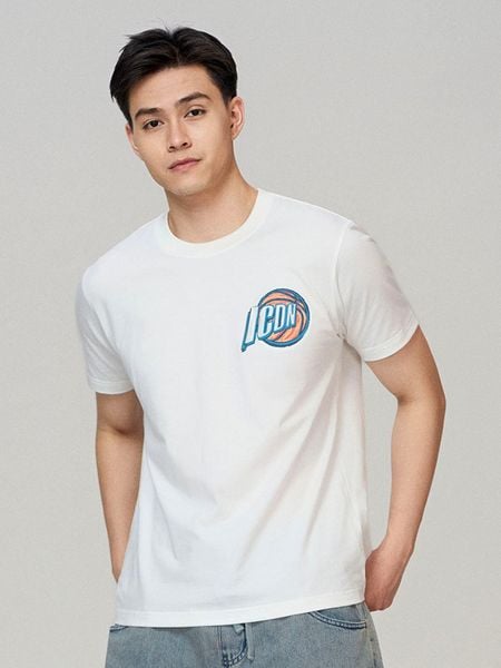 Áo Thun Nam Hoạ Tiết ICDN Basketball Form Regular