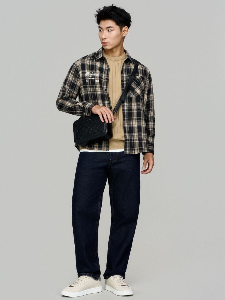 Túi Đeo Chéo Nam Leather Pattren ID