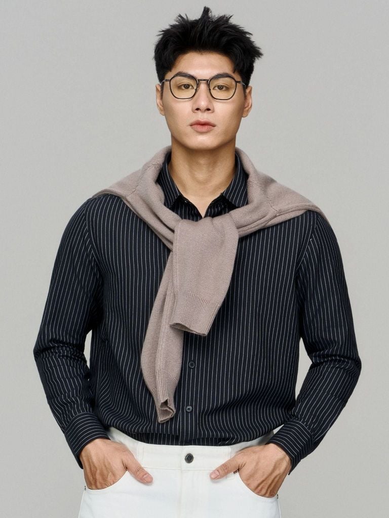 Áo Sơmi Linen Nam Tay Dài Quite Sharp Form Regular