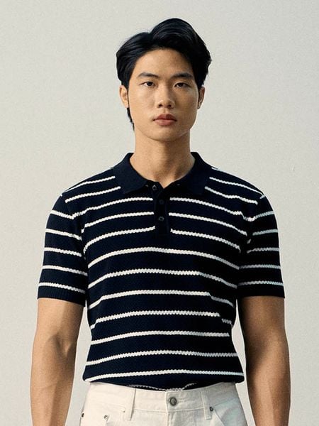 Áo Polo Len Nam Retro Line Form Regular