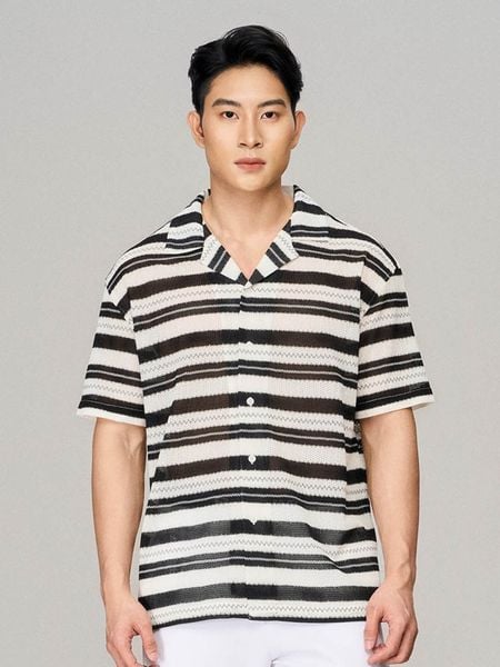 Áo Sơ Mi Nam Cuban Rochet Strip Form Relaxed