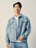 Áo Khoác Nam Jacquard Denim Form Loose