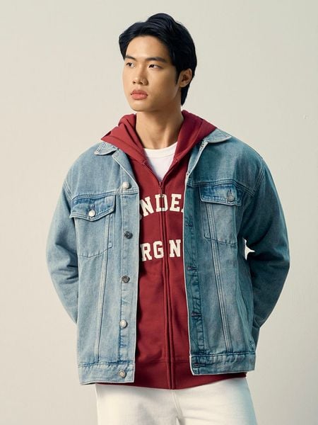 Áo Khoác Nam Trucker Denim ICDN Tag Form Regular