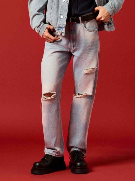 Quần Jeans Nam Ống Suông Scar Form Straight