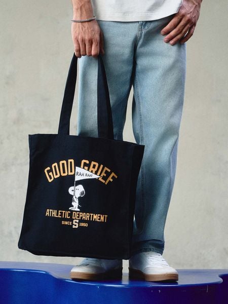 Túi Tote Nam Canvas Peanuts Cheer Flag