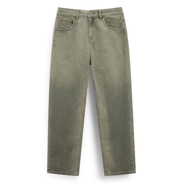 Quần Jean Nam Moss Sage Tint Wash Form Baggy