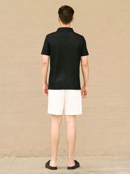 Áo Polo Nam Textured Knit Form Regular
