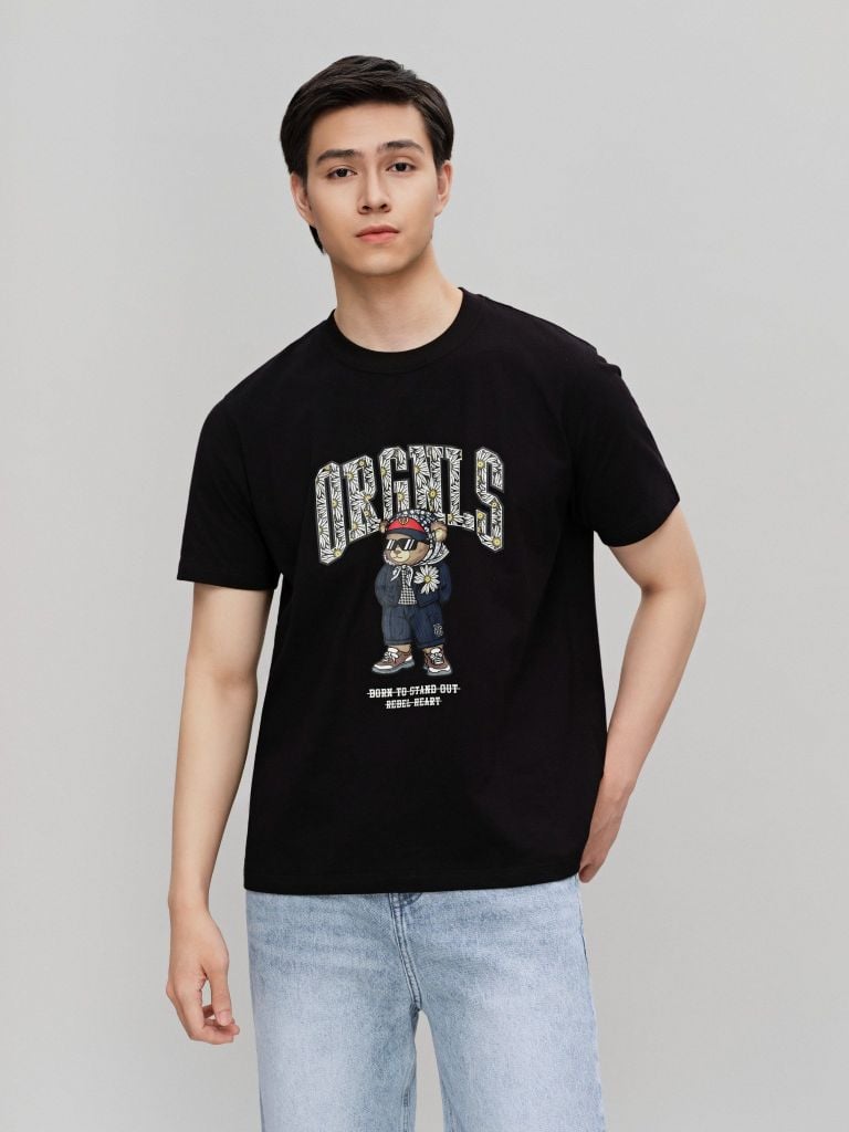 Áo Thun Nam Hoạ Tiết Orgnls G-Bear Form Regular
