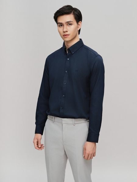 Áo Sơ Mi Cotton Poly Tay Dài Sọc Elegant Stripe Harmony Form Slim