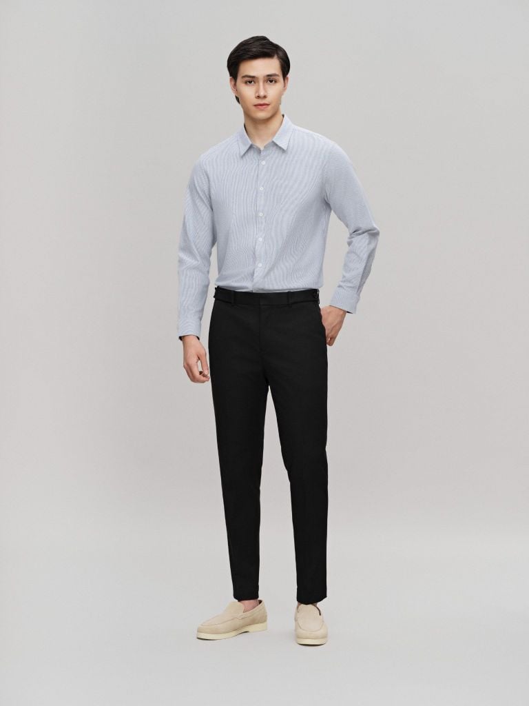 Áo Sơ Mi Nam Sợi Dệt Stripe Alloy Form Regular
