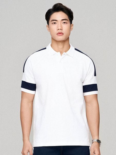 Áo Polo Nam Double Faced Eyelet ColorPlay Raglan Form Regular