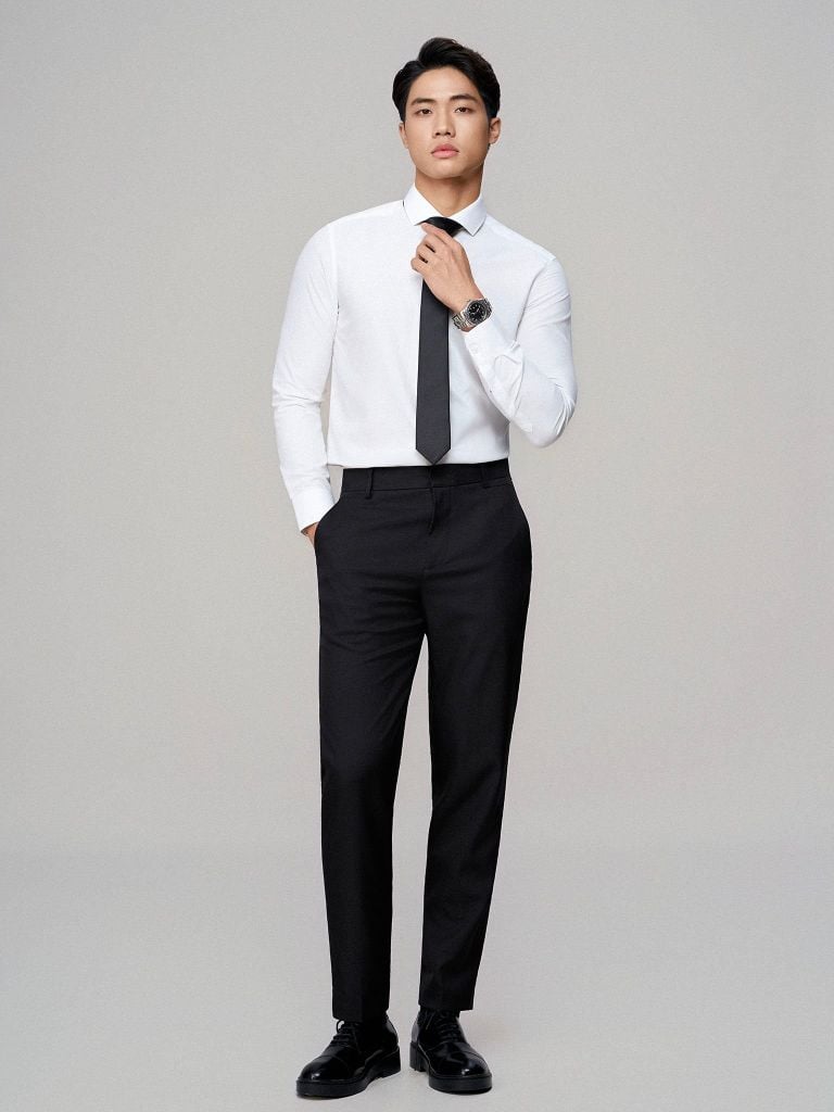 Quần Tây Nam Ống Suông Co Giãn Basic Form Straight