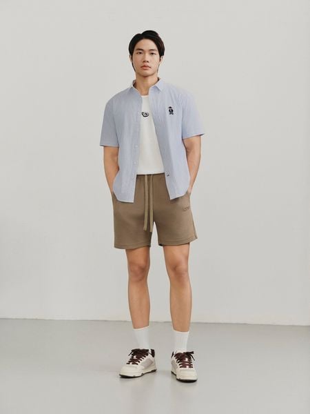 Áo Sơ Mi Nam Oxford Tay Ngắn Cool Bear Form Boxy