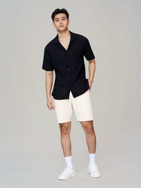 Áo Sơ Mi Nam Tay Ngắn Crinkle Crest Shirt Form Relax