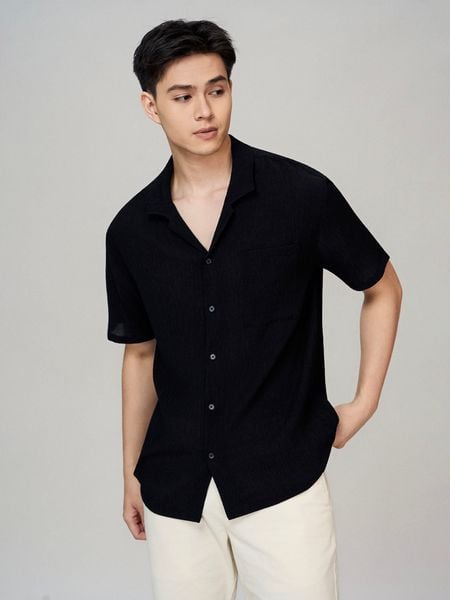 Áo Sơ Mi Nam Tay Ngắn Crinkle Crest Shirt Form Relax