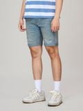 Quần Short Denim Nam Basic 5-pocket Ripped Wash Form Slim-fit