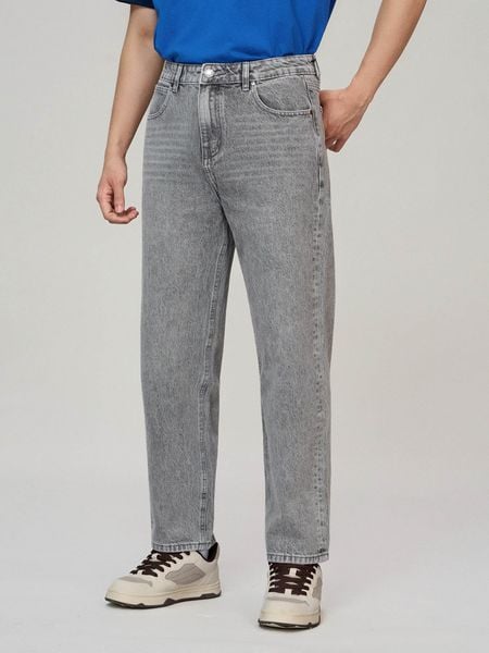 Quần Jean Nam Grey Form Baggy