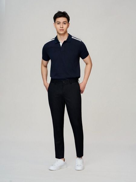 Áo Polo Nam Hoạ Tiết Shoulder Line Form Regular