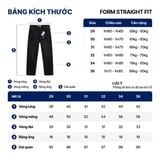 Quần Jean Nam Siêu Nhẹ Ống Suông Xám Đen Trơn ICON105 Form Straight