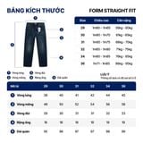Quần Jeans Nam Siêu Nhẹ Ống Suông Heavy Wash Retro ICON105 Form Straight