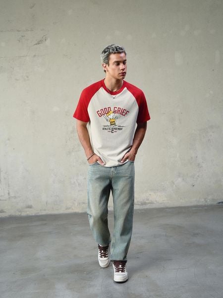 Áo Thun Nam Raglan Peanuts Good Grief Form Regular