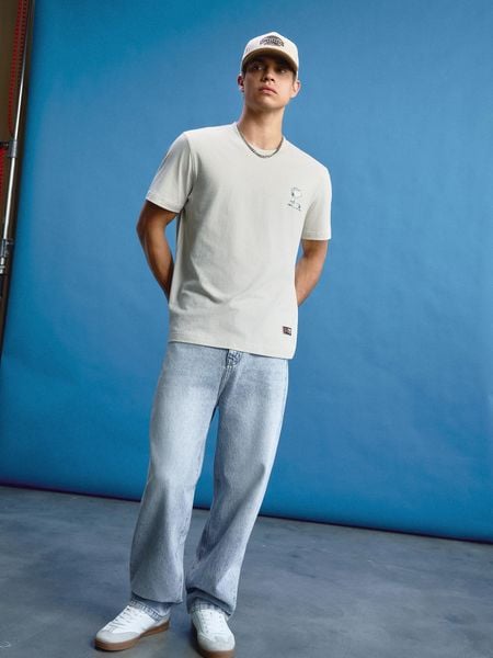 Áo Thun Nam Peanuts Snoopy Golf Tee Over Cream Form Regular