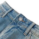 Quần Short Denim Nam Basic 5-pocket Ripped Wash Form Slim-fit