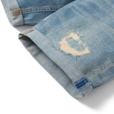 Quần Short Denim Nam Basic 5-pocket Ripped Wash Form Slim-fit