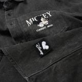Áo Sơ Mi Nam Kaki Tay Ngắn Disney Grey Beat Form Boxy